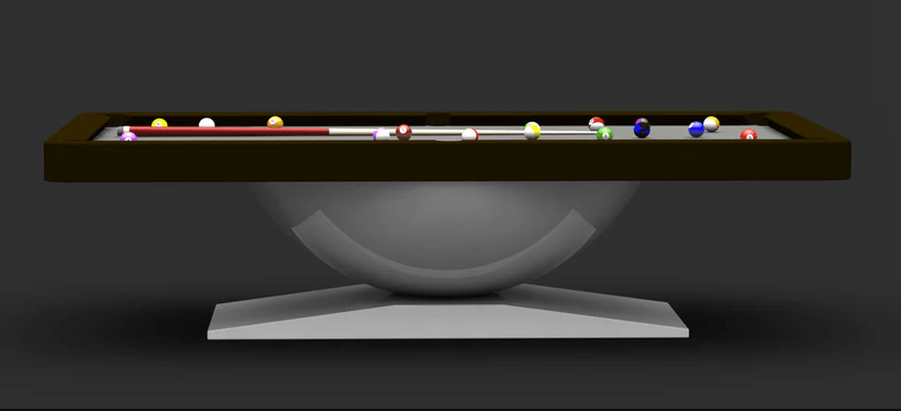 White Billiards | Dome Modern Slate | Pool Table |7' - 8' - 9' | Sleek Design