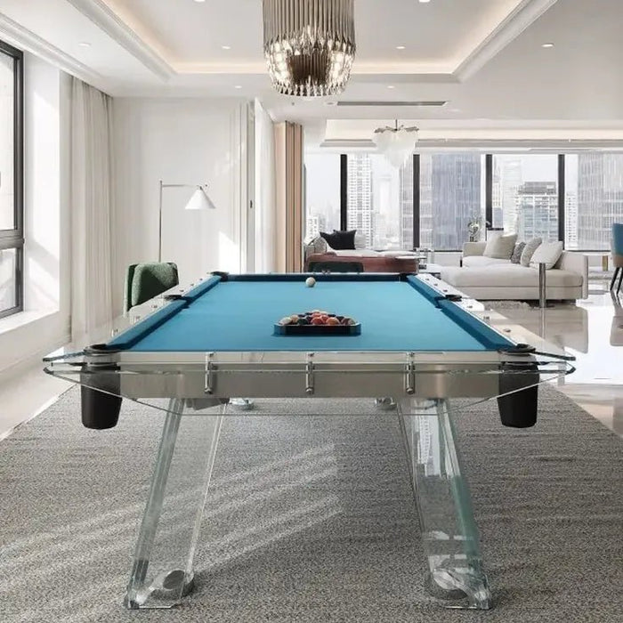 White Billiards | Glass pool table | The Skylar Modern Slate | Pool Table | Glass Luxury