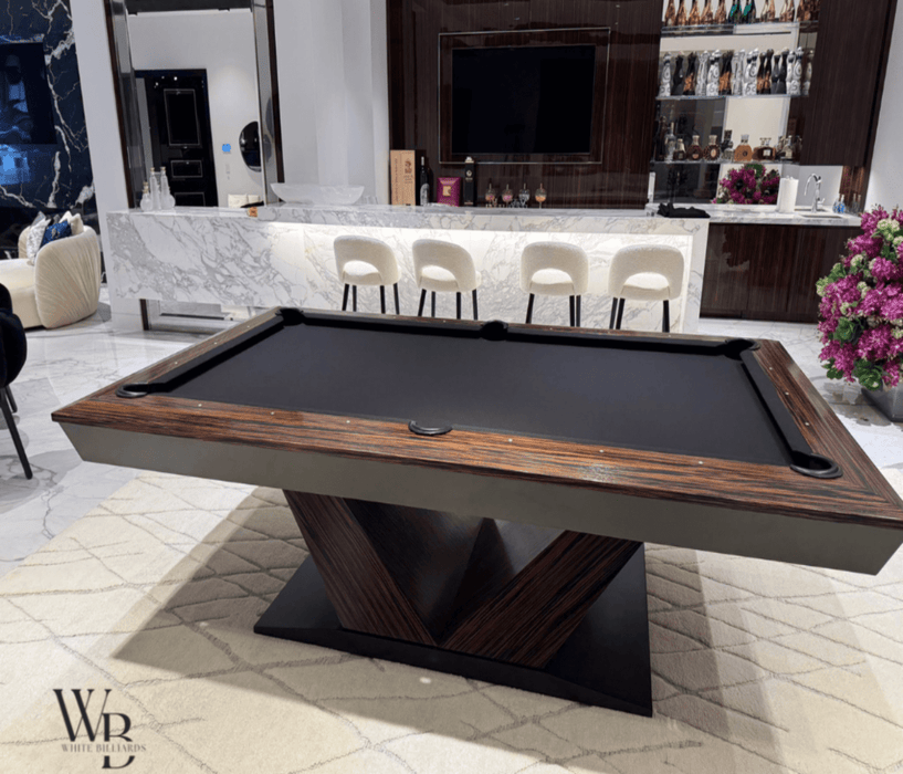White Billiards| Meridian Modern Slate |Pool Table | 7′ - 8′ - 9′