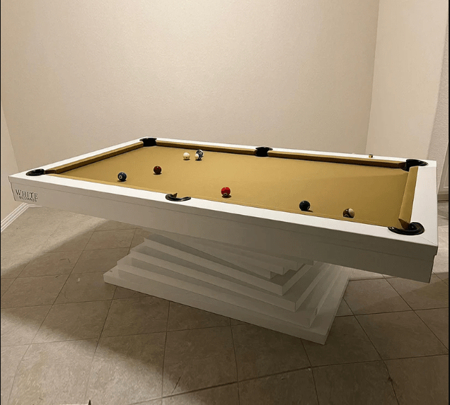 White Billiards | Neavio Modern Slate | 7' - 8' - 9' | Luxury Pool Table | Hardwood Frame | Made in America Version