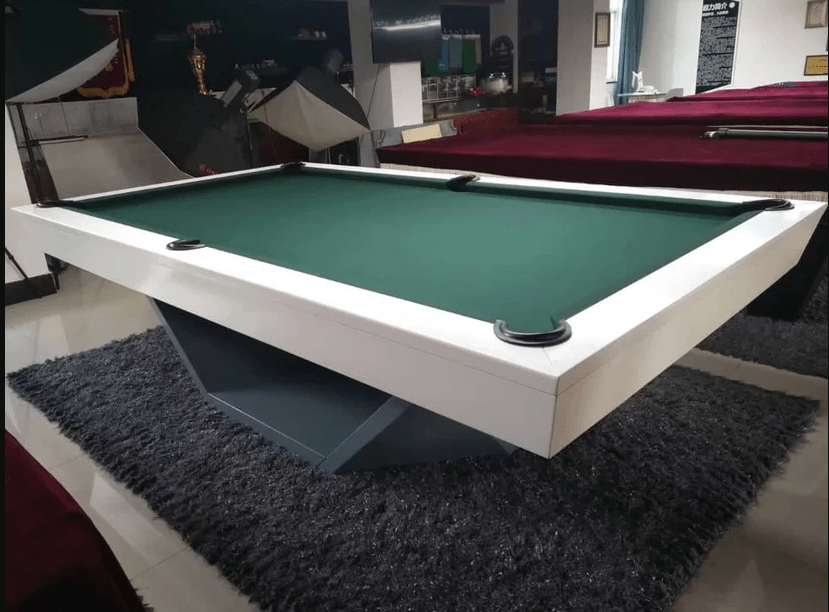 White Billiards | Olics Modern Slate | 7′ - 8′ - 9′ | Luxury Pool Table | Sleek Design | Made in America Version