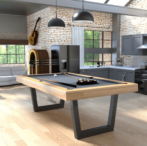 White Billiards | The Lorren Modern Slate | Pool Table | 7' - 8' - 9' | Weather Resistant