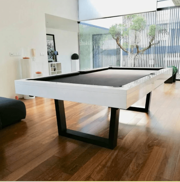 White Billiards | The Lorren Modern Slate | Pool Table | 7' - 8' - 9' | Weather Resistant